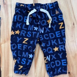 GAP Blue White Alphabet Print Joggers